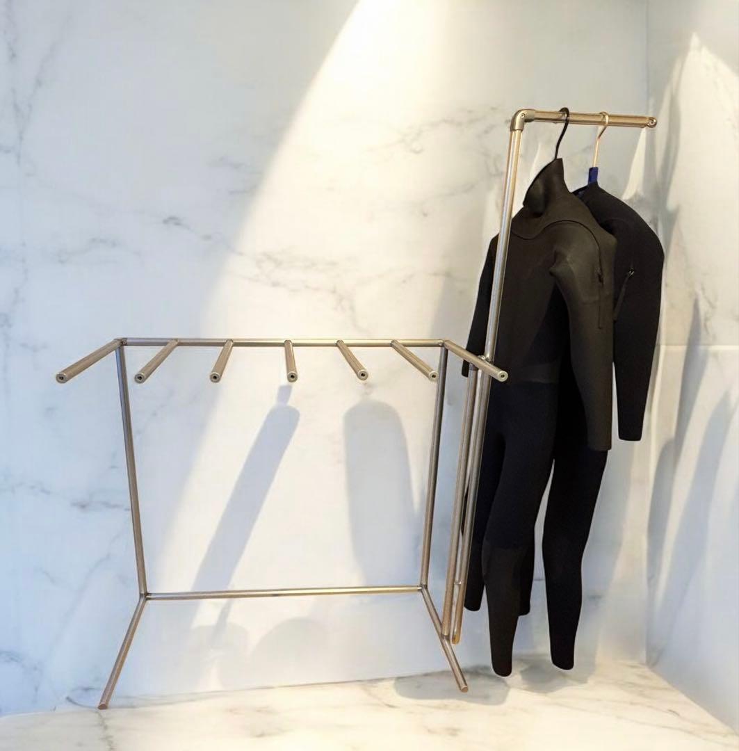 アルミ製 ボードラック ウェットスーツ　まとめて収納ラック サーフボードラック