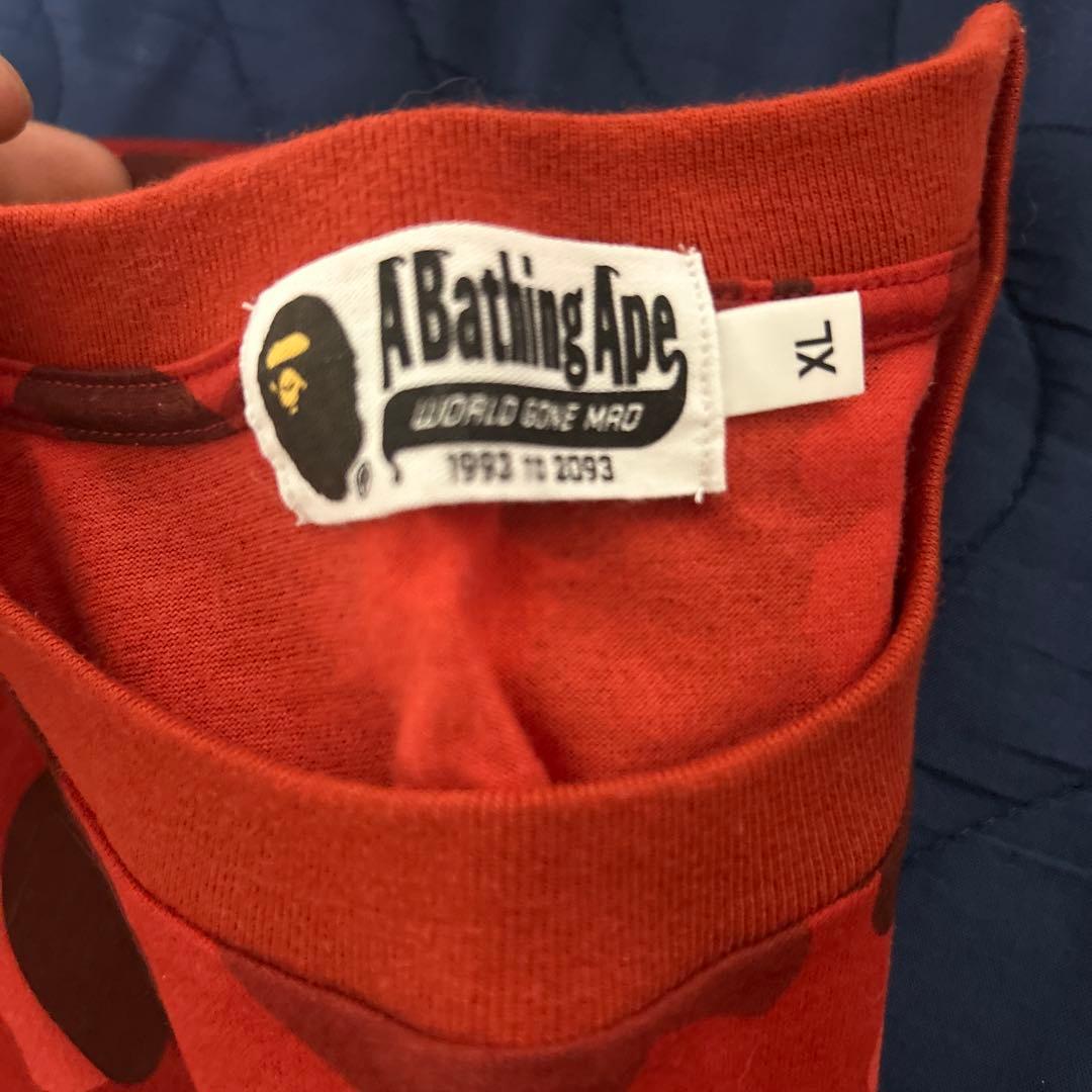 A Bathing Ape Tシャツ XL レッド 新品同様