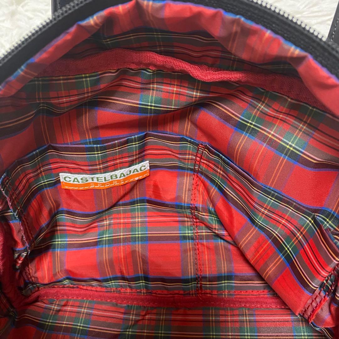 【未使用】　カステルバジャック T挿しBEAR付きサッチェルラウンドバッグ　黒