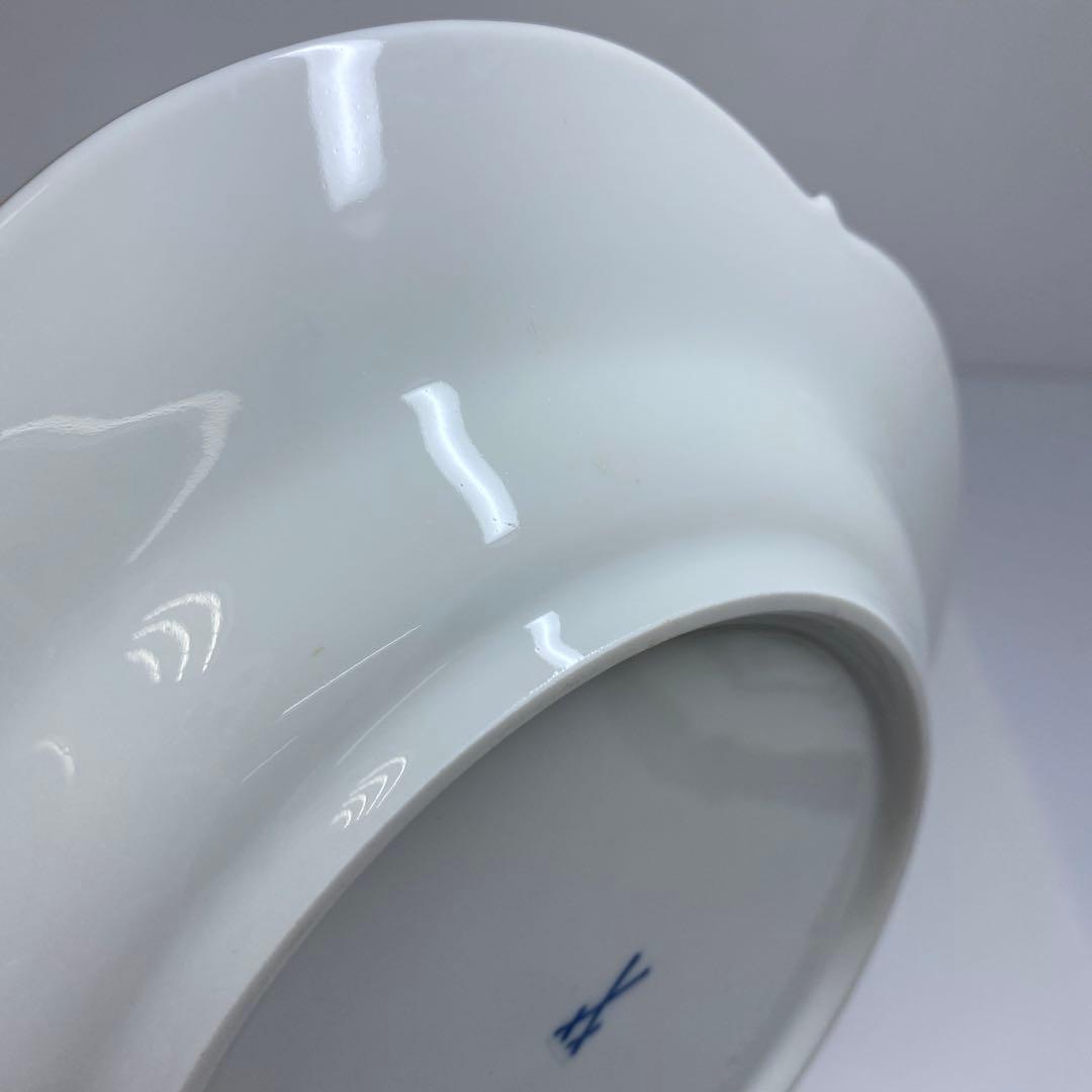 マイセン　現代花プレートB 幅約20.6㎝　東さ7-0202②