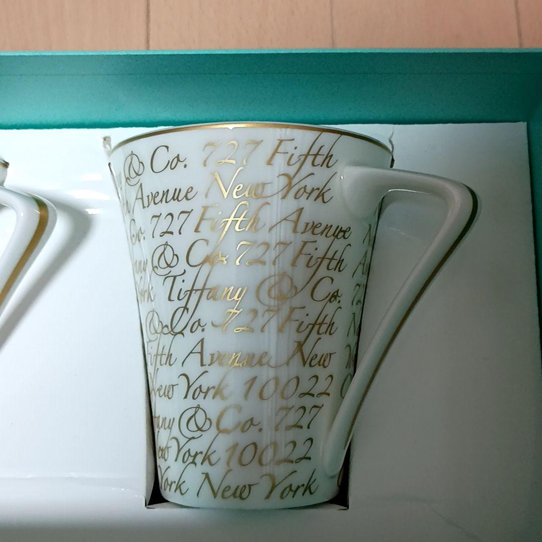 新品未使用　ティファニー ペアマグカップ　ノーツマグ