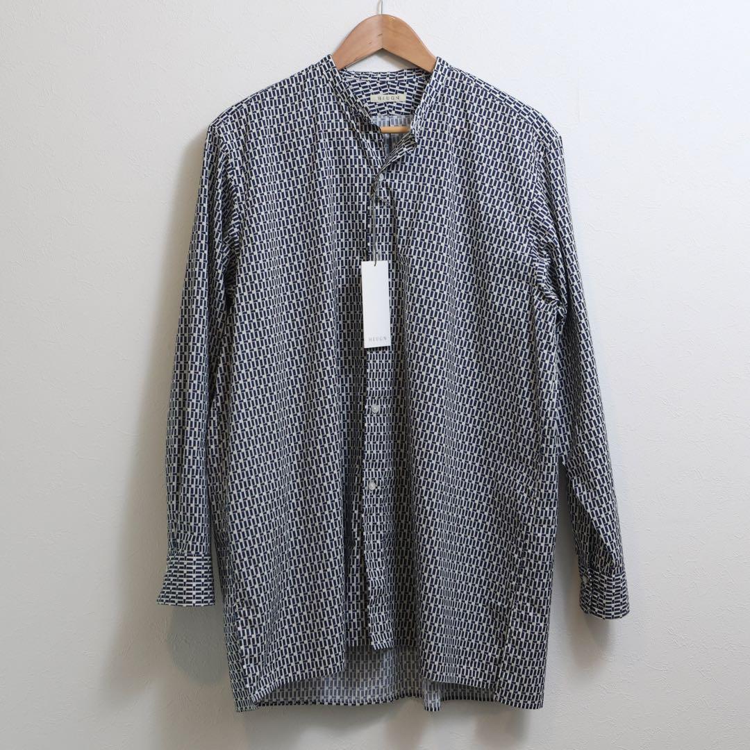 【試着のみ】HEUGNユーゲンMorrisPRINT090バンドカラーシャツ 2