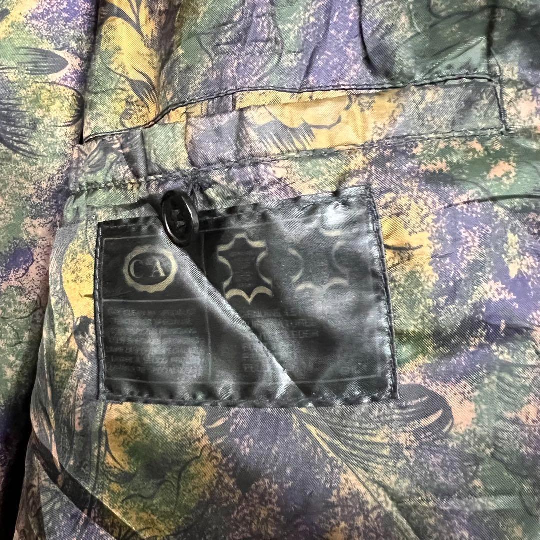 ユーロ古着【レザー・スエード ニットネイティブ】中綿 ジャケット メンズ2XL