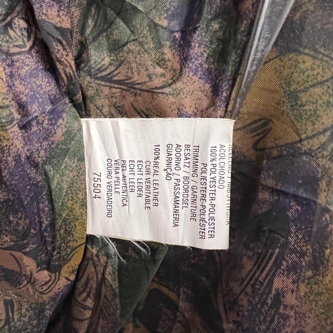 ユーロ古着【レザー・スエード ニットネイティブ】中綿 ジャケット メンズ2XL