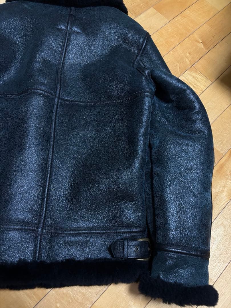 SCHOTT B-3 ムートンジャケット　レザージャケット　ブラック　32
