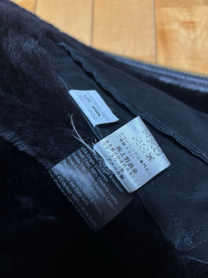 SCHOTT B-3 ムートンジャケット　レザージャケット　ブラック　32