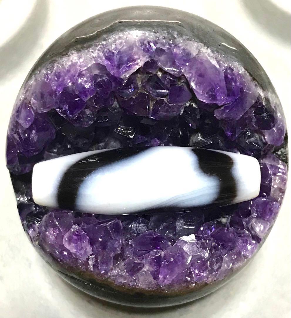 Sakura。　ウルグアイ産　アメジスト　笑口　ドーム　５７mm