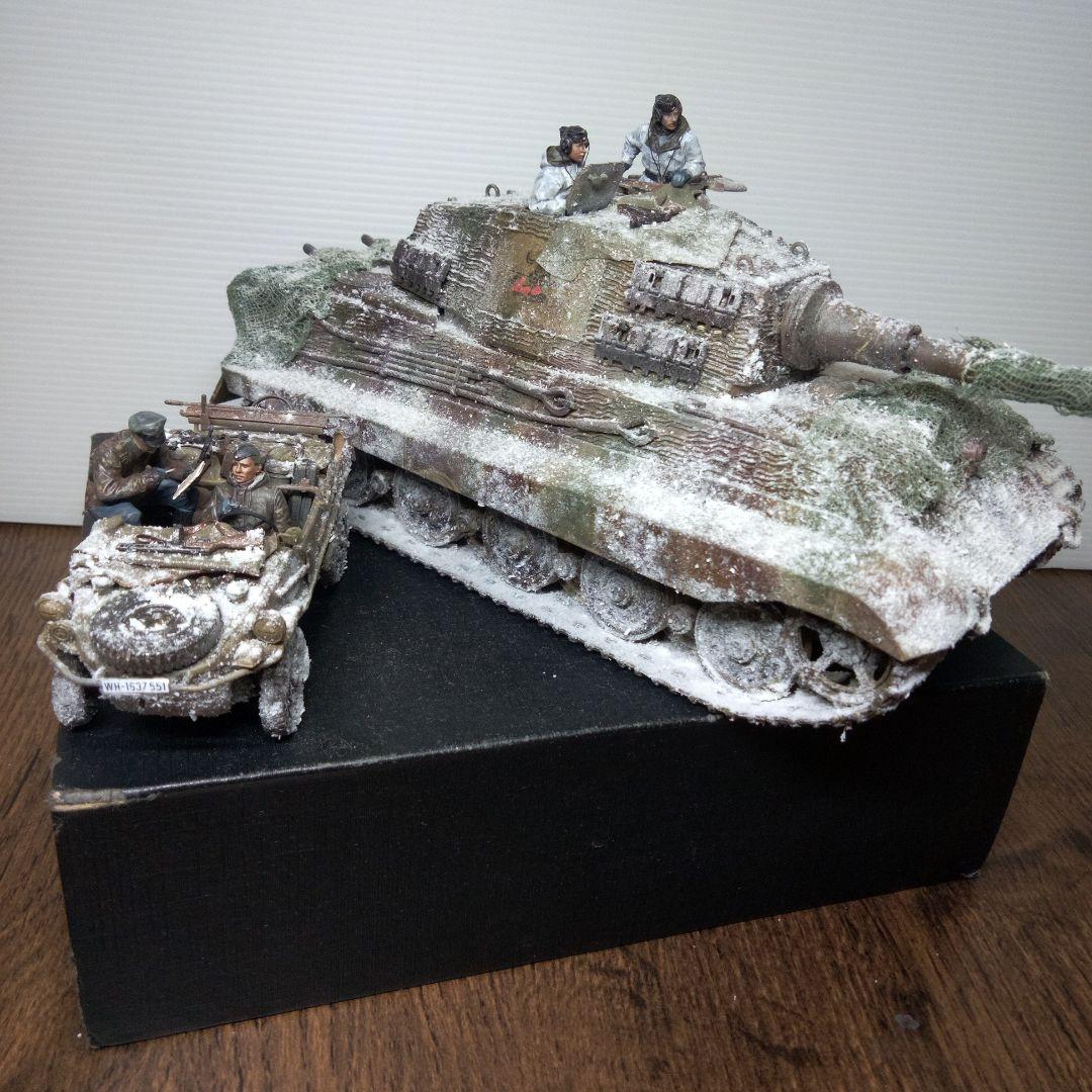 コネコタミヤ　1/35 ドイツ軍　キングタイガー　シュビムワーゲン　完成品