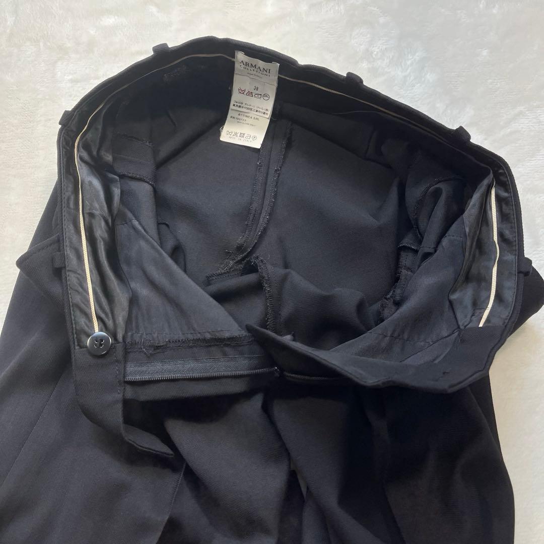 極美品 アルマーニコレツォーニ パンツスーツ ジャケット スラックス 黒 M