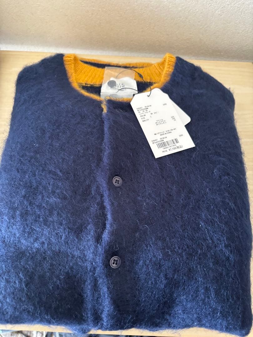 WETTEMPT クルーネックブラッシュドレイヤードカーディガン　Lサイズ