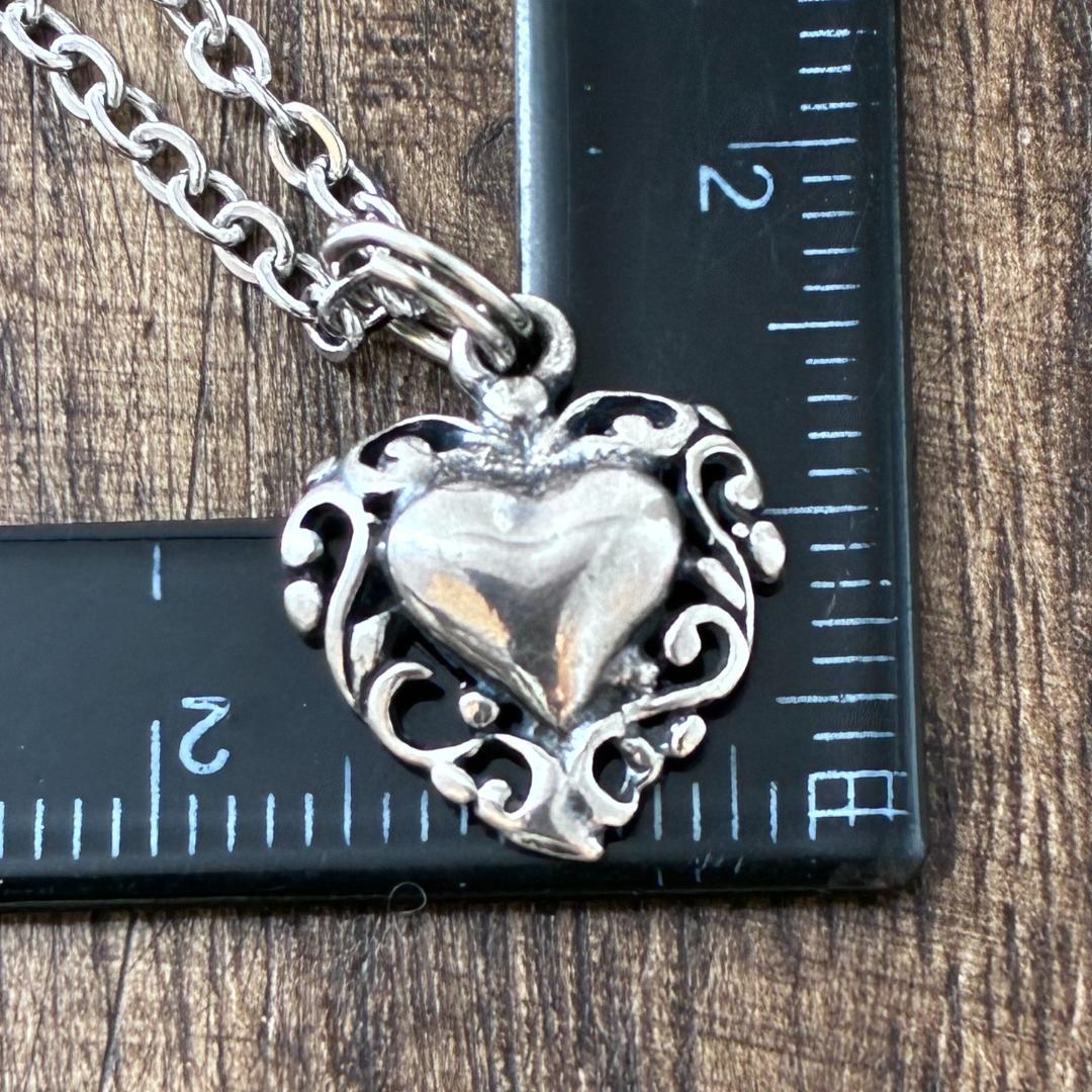 スウィートハートジュエリー ハート シルバー ヴィンテージ ネックレス NAVY