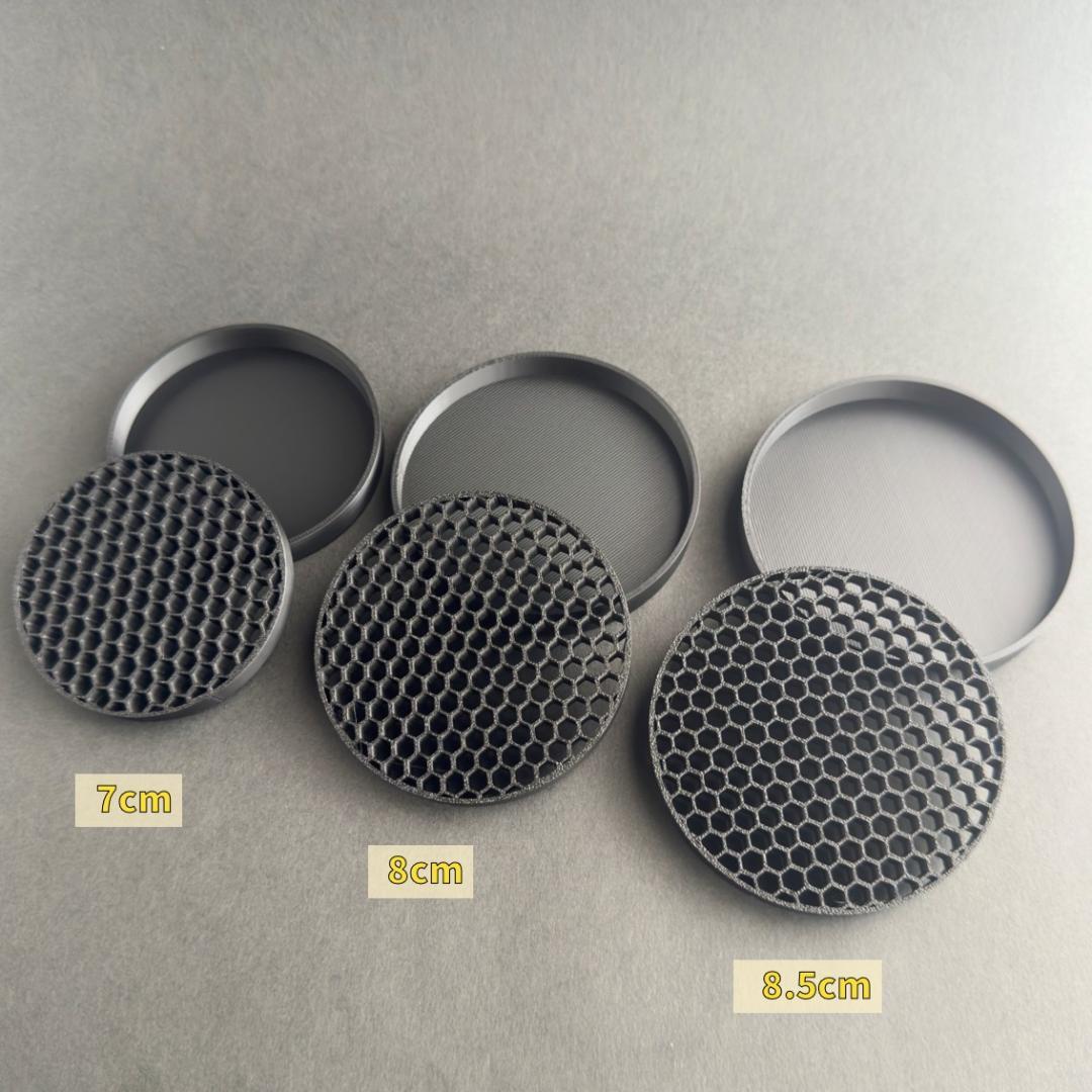 あとむ『ハニカム 鉢皿』 黒 受け皿 3Dプリンター鉢 多肉植物 ブラック