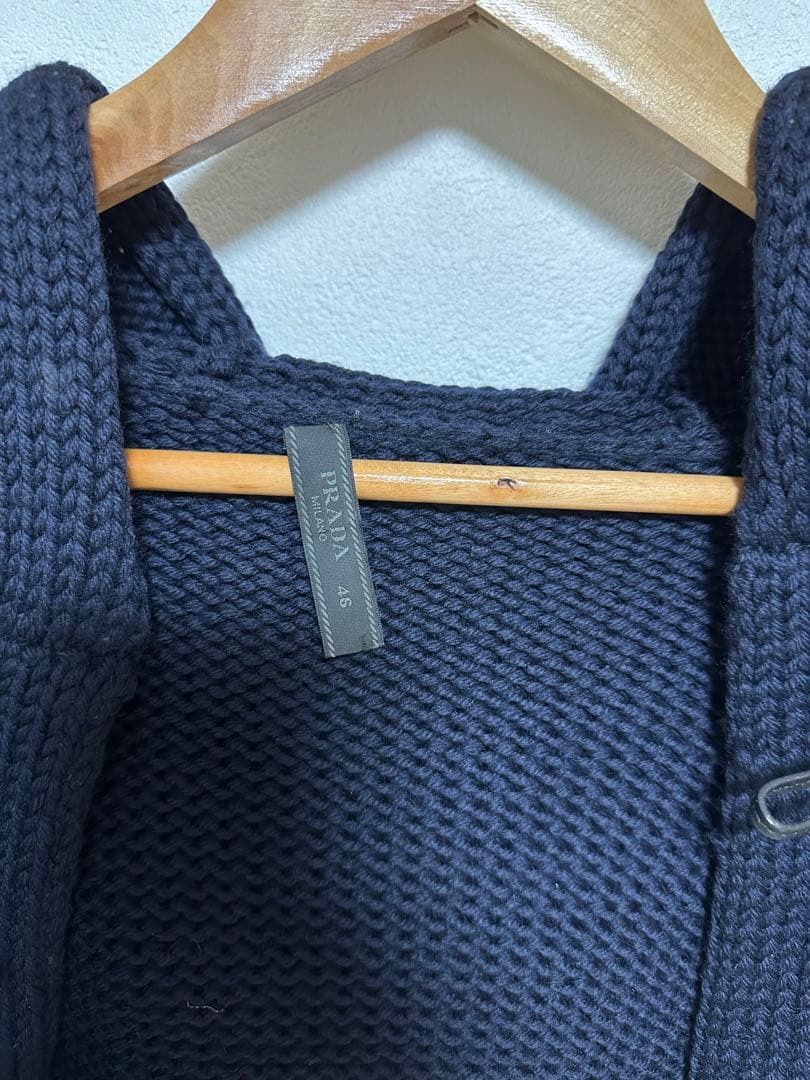 PRADA ネイビー ダッフルコート 46