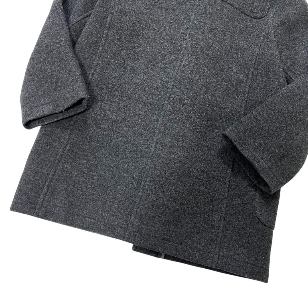 バーバリーロンドン ダッフルコート M相当160A チャコールグレー チェック