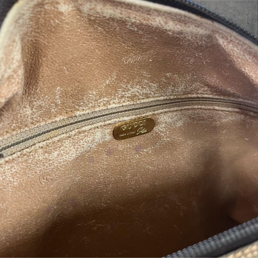 オールドグッチ ミニボストンバッグ GGスプリーム シェリーライン GUCCI