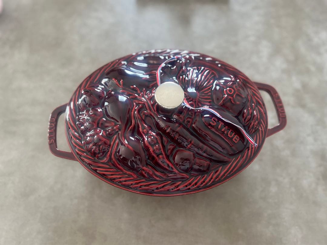 レア　廃盤　新品未使用　ストウブ　ベジタブルココット グレナディンレッド29cm