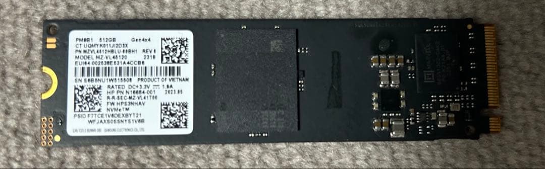 A*y様 Samsung SSD M.2 2280 512GB