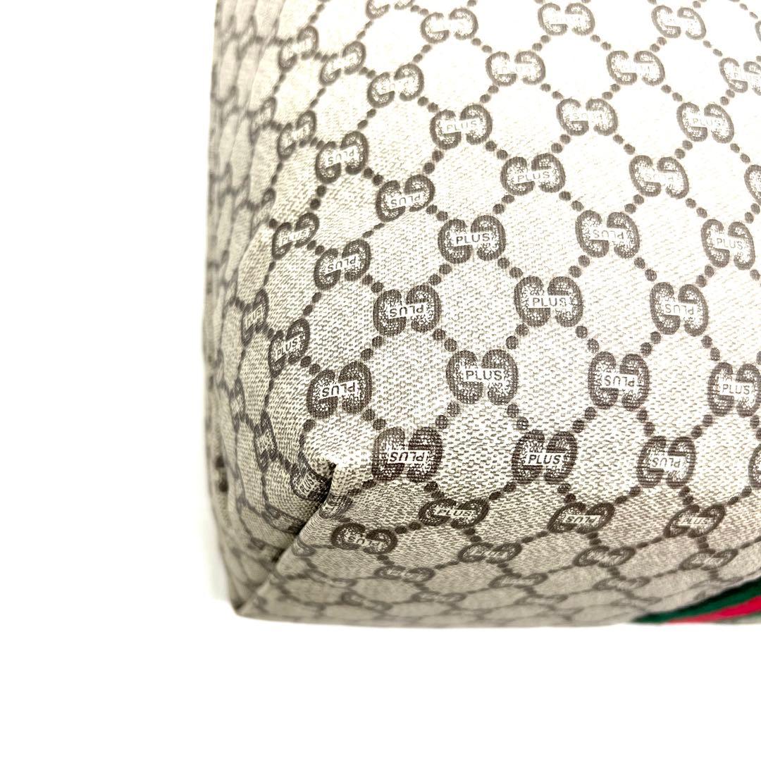 【極美品】グッチ ボストンバッグ シェリーライン GG プラス PVC