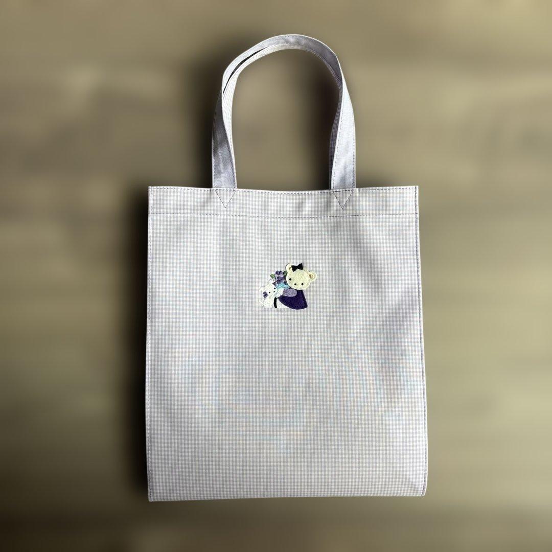 2度使用　ファミリア 宝塚店限定　紫　トートバッグ