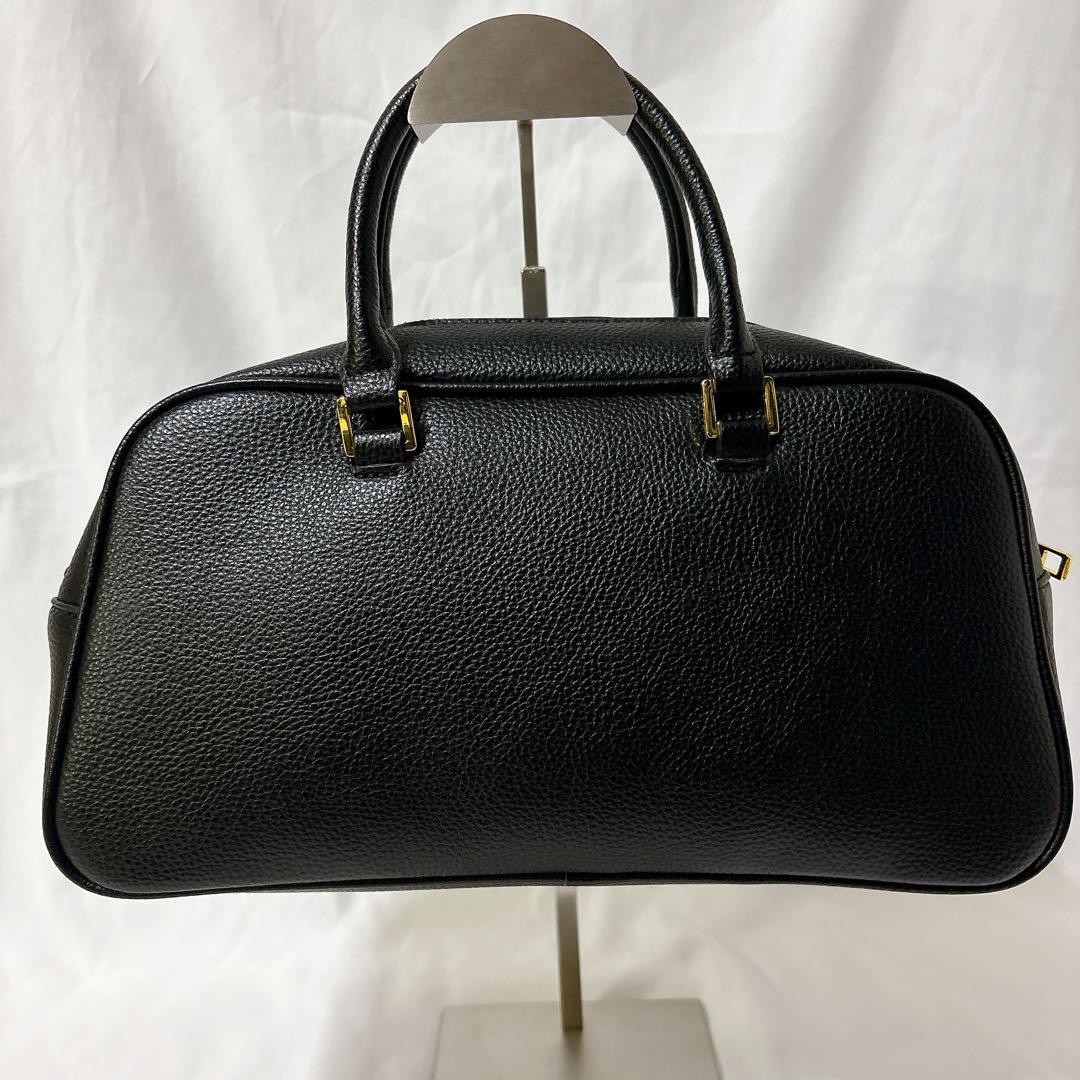 【美品】スローブイエナ スクエア ボストンバッグ ブラック 2way レザー