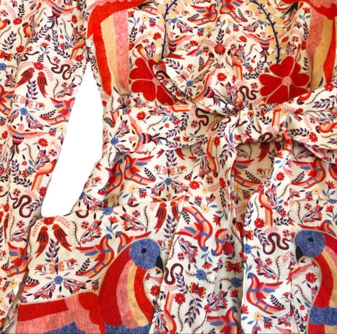 ANNASUI アナスイ雑誌Ginza コラボ★鳥柄ワンピース★限定品69000