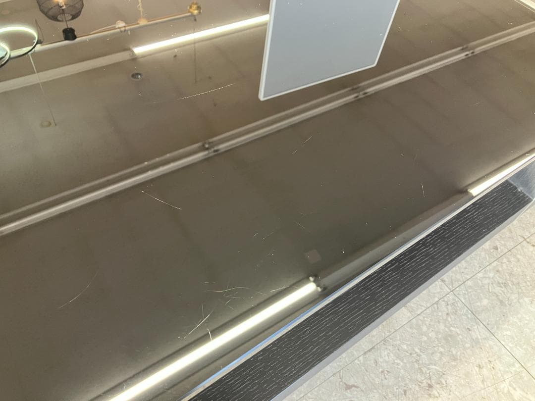 ガラスセンターテーブル キャスター付き ブラック