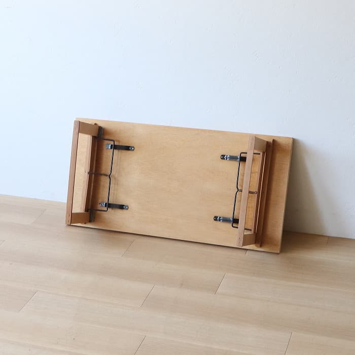 アンティーク シナ突板材 折り畳み ローテーブル ちゃぶ台 古家具 レトロ