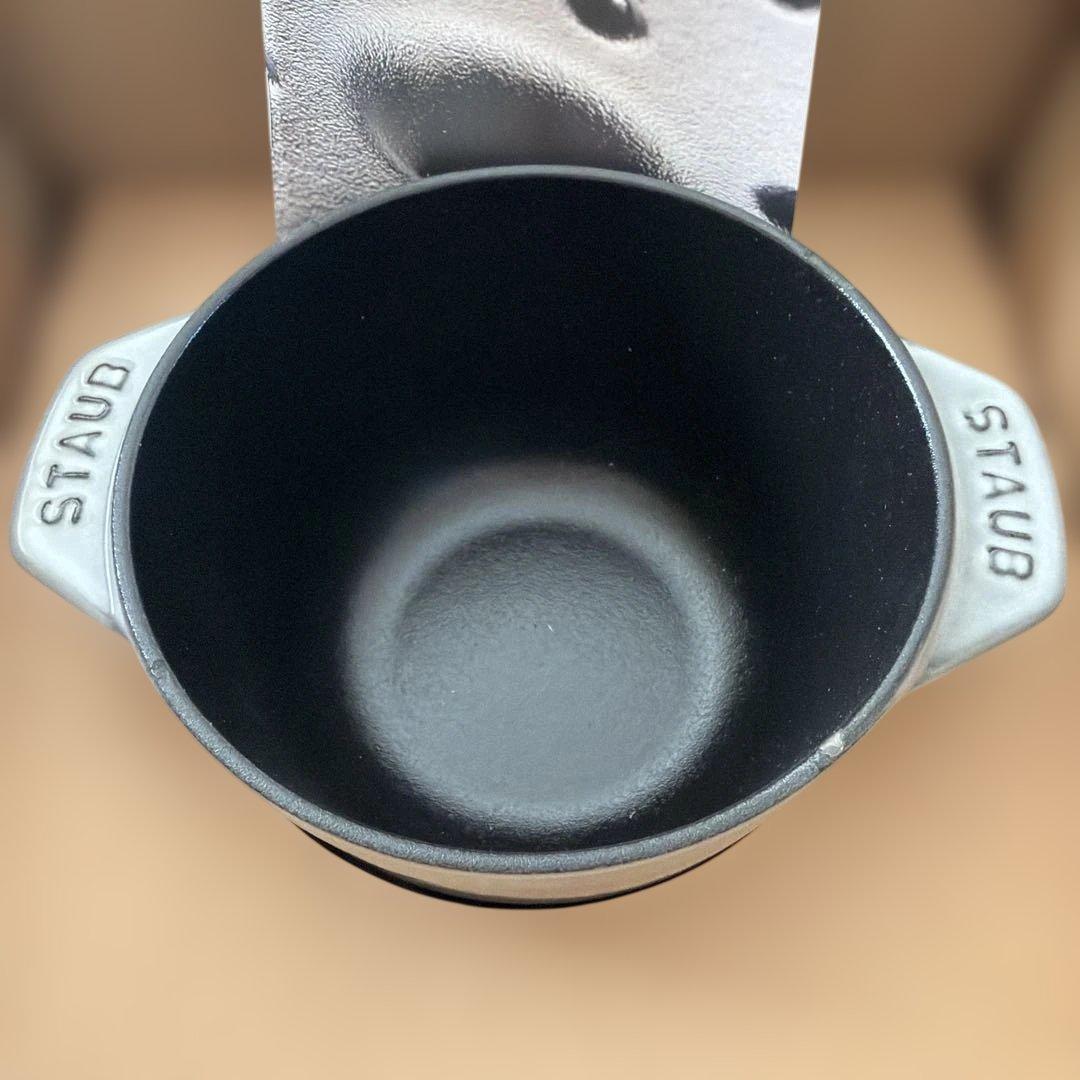 新品未使用staub ココット　GOHAN S グレー