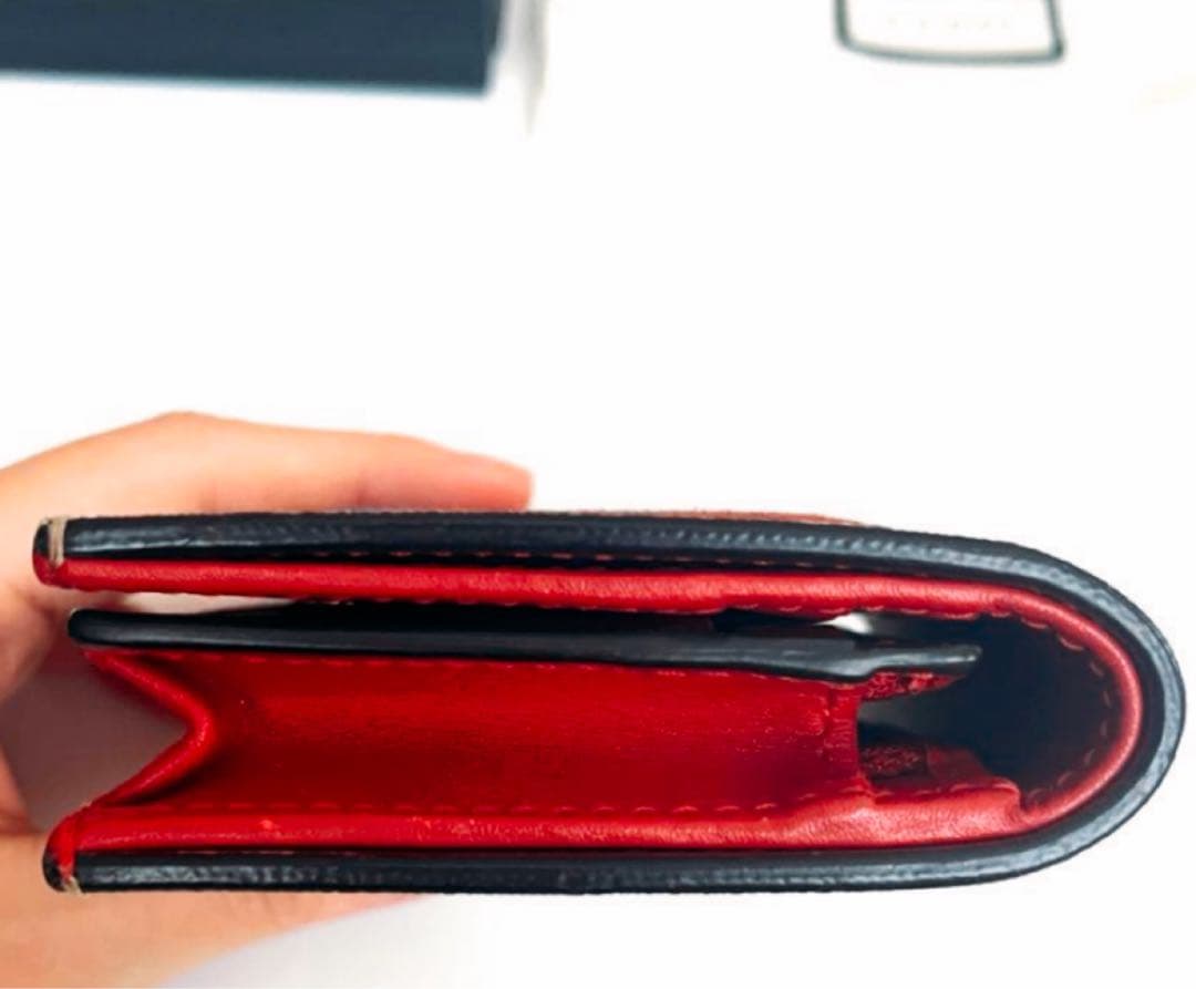 ★GUCCI GGスプリームミスティックキャット 折りたたみ財布二つ折り★極美品