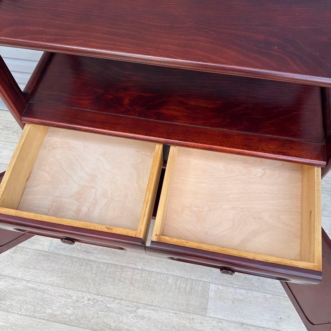 カリモク オールドカリモク 電話台 ファックス台 キャビネット　karimoku