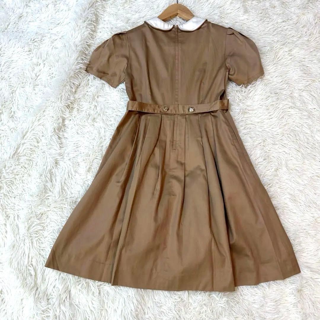 バーバリー キッズ ワンピース ノバチェック 襟付き シルクリボン 140