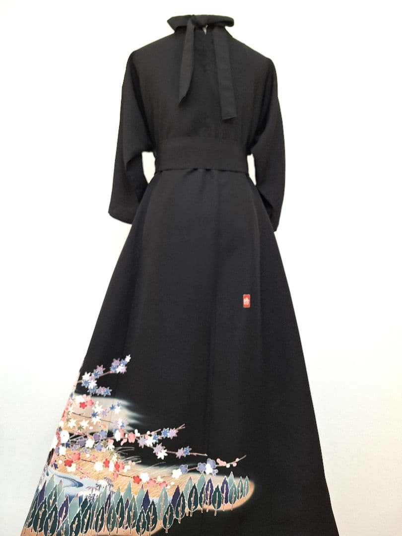 着物リメイクワンピース3678