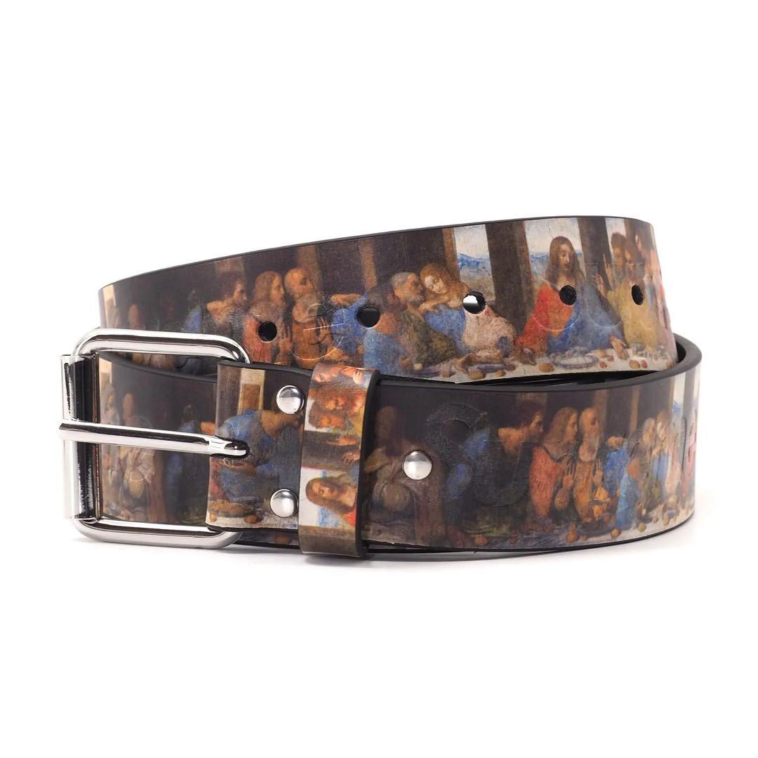 Supreme レザー ベルト 最後の晩餐 S