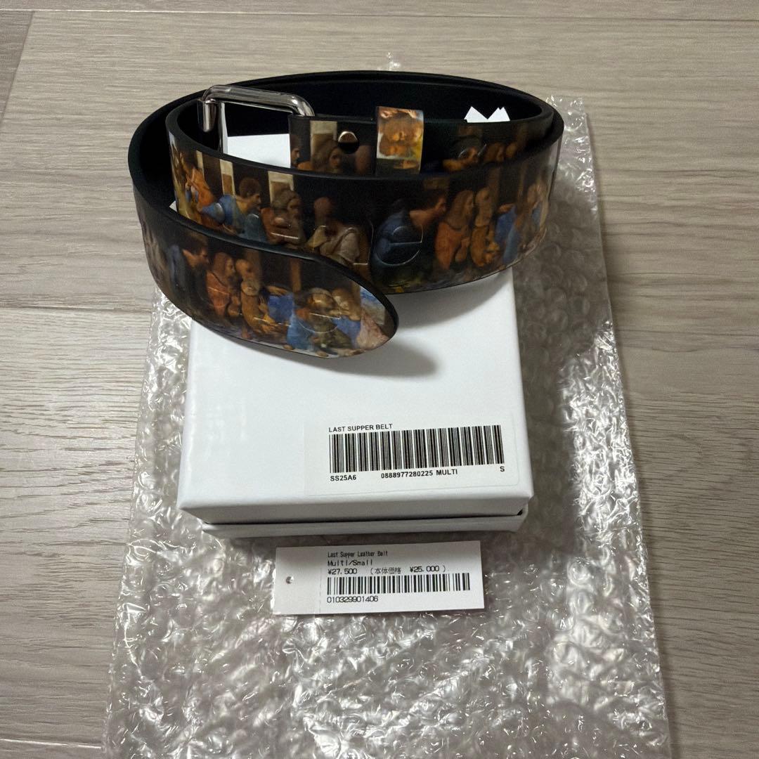 Supreme レザー ベルト 最後の晩餐 S