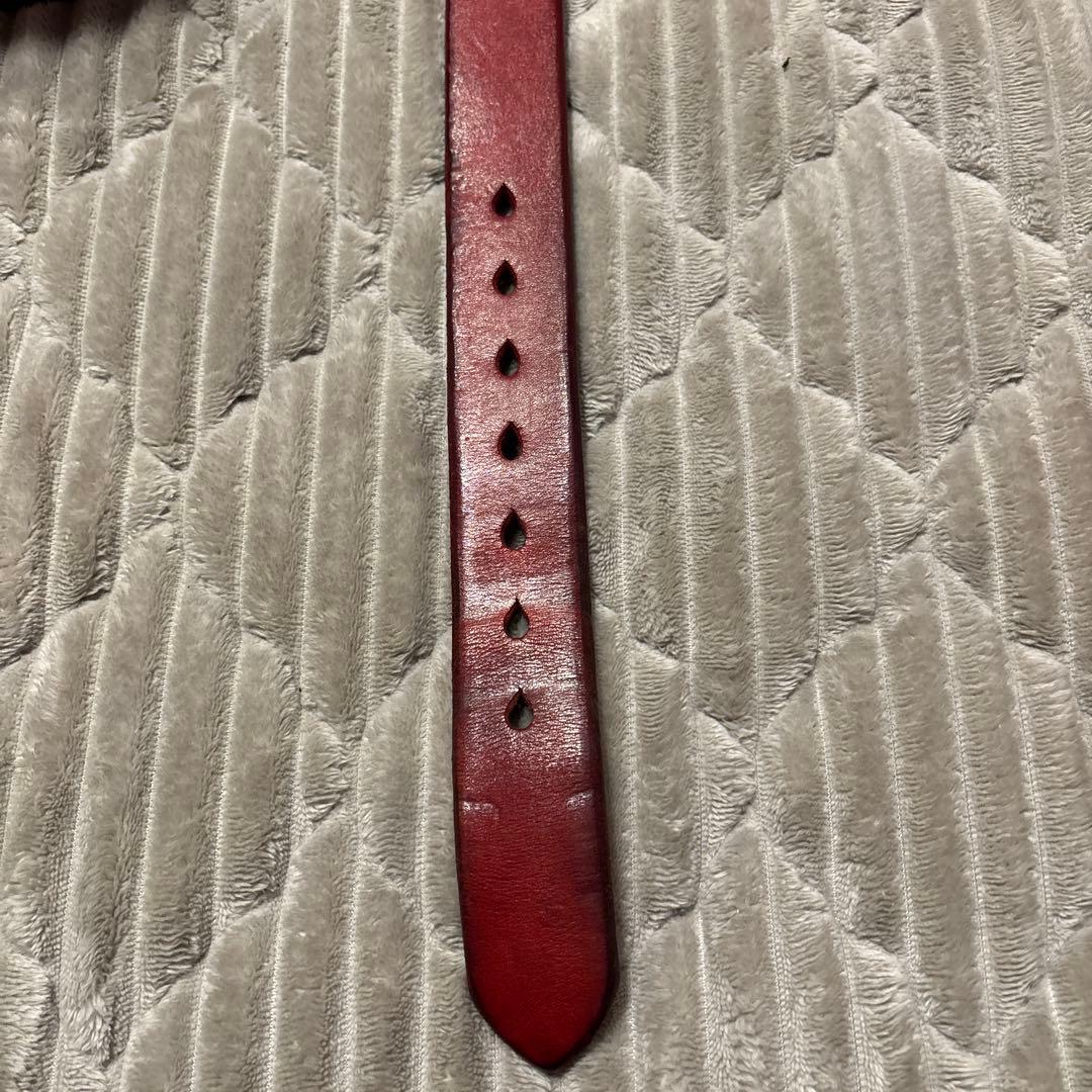 Vintage Works レザーベルト 赤 日本製 希少カラー