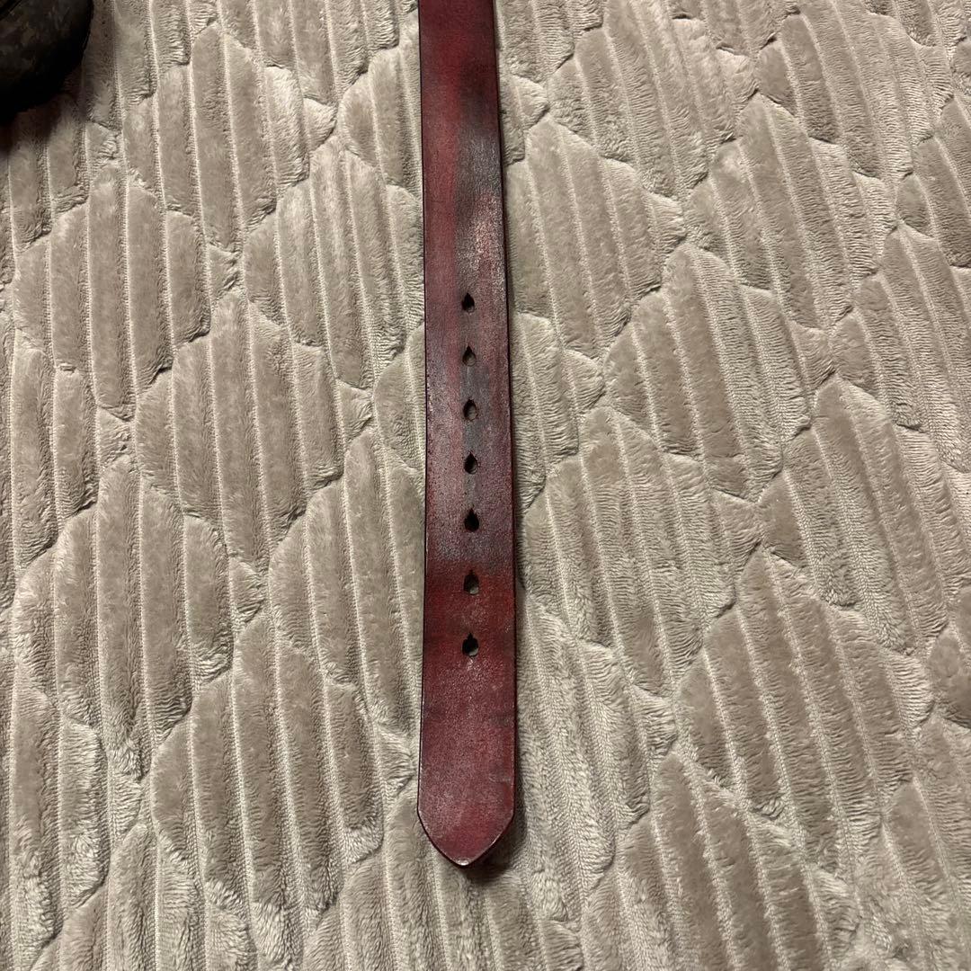 Vintage Works レザーベルト 赤 日本製 希少カラー