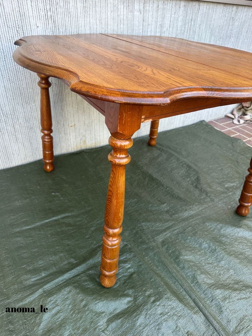 【ダイニングテーブル】米国　木製　カントリースタイル　エクステンションテーブル◎