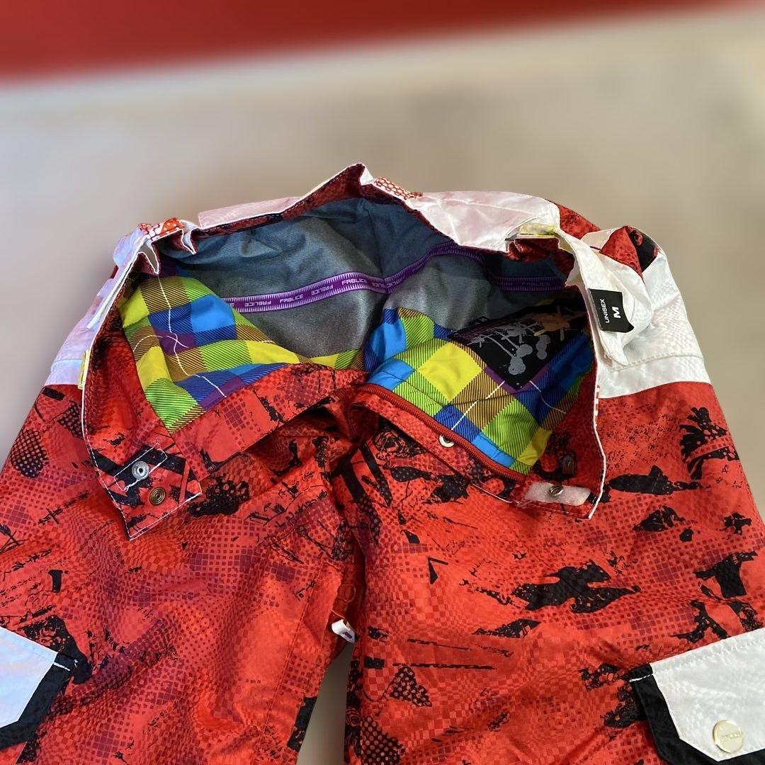 R*O様 FABLICE スキーウェア スノボウェア 上下 白✖️赤 Mサイズ