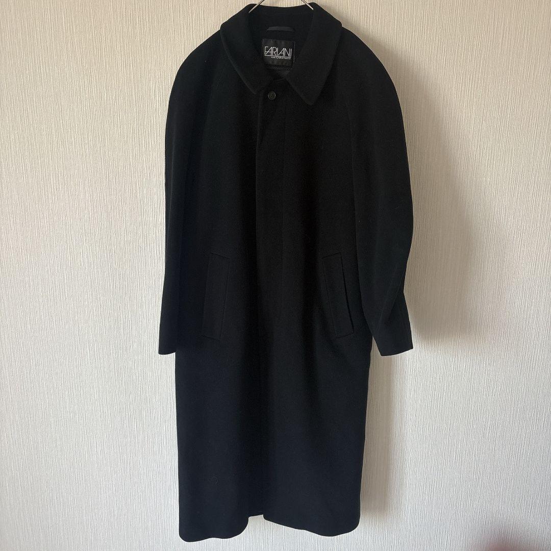 FARIANI ステンカラーコート ( Sサイズ )ヴィンテージ カシミヤ混 黒