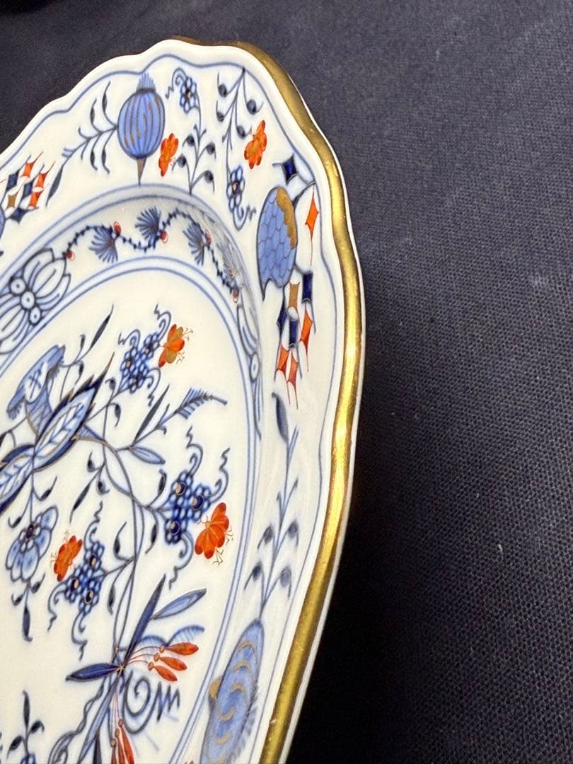 最高峰 マイセン 朱金オニオン プレート　18cm