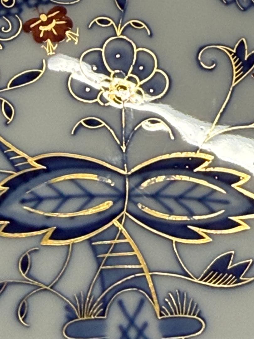 最高峰 マイセン 朱金オニオン プレート　18cm