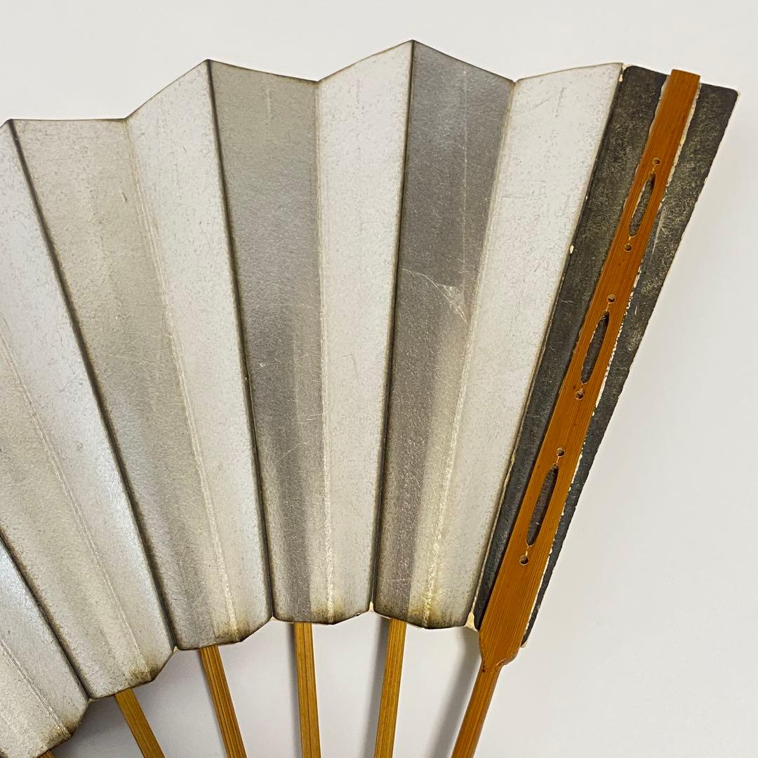 【52】舞扇子 十松屋福井扇鋪 紙箱付 金 銀 満月 三日月 月