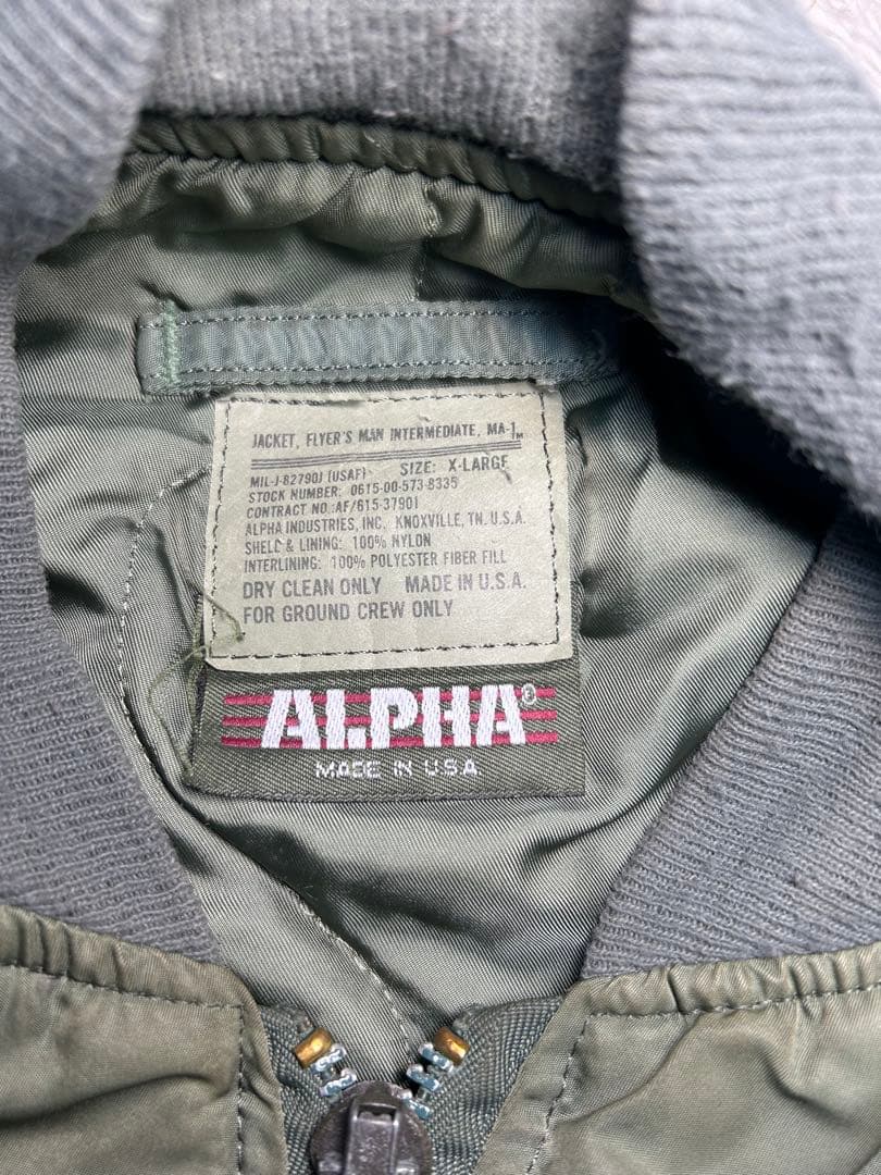 80s alpha industries ma-1 フライトジャケット USA製