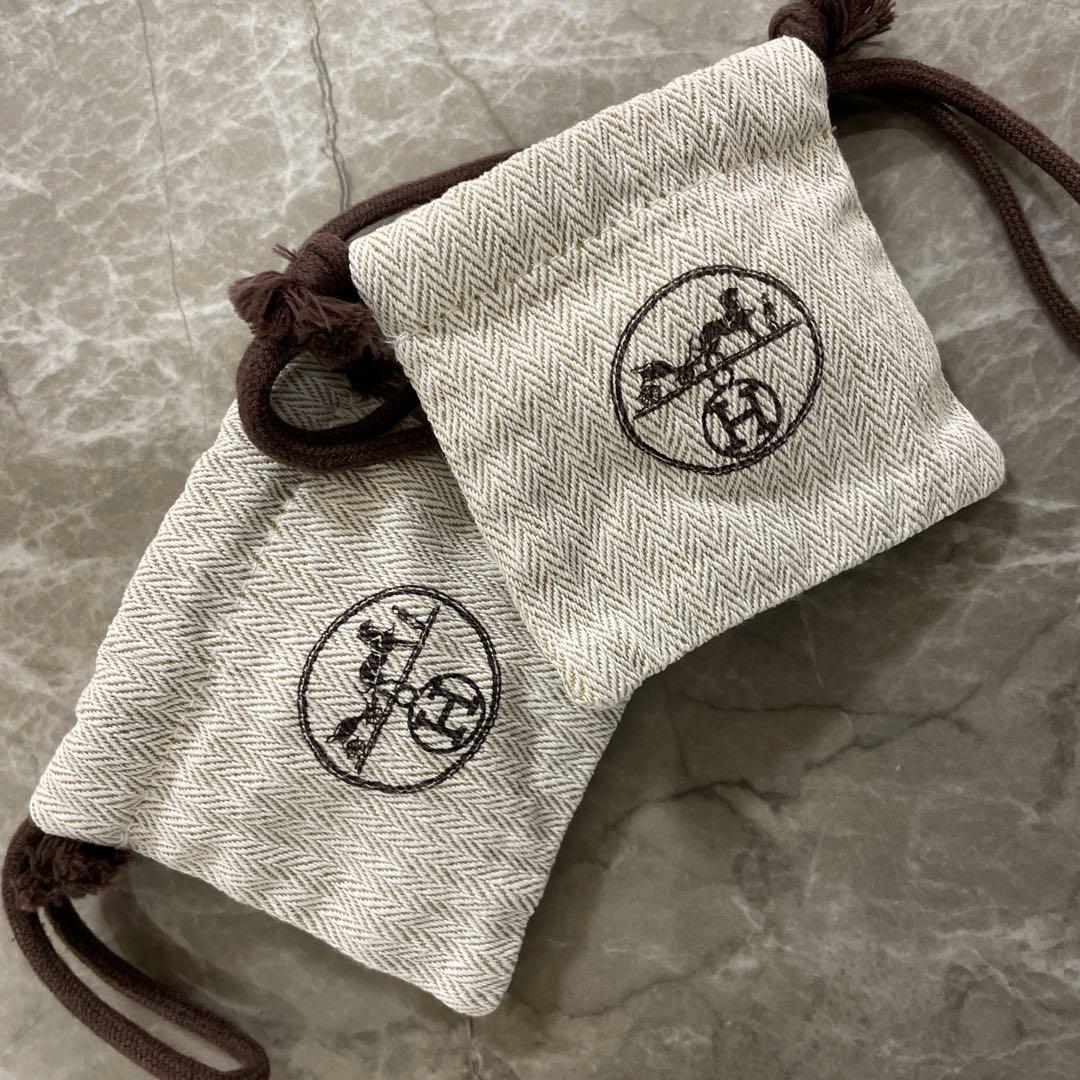 エルメス　ミニ巾着　２個セット　8cm×8.5cm