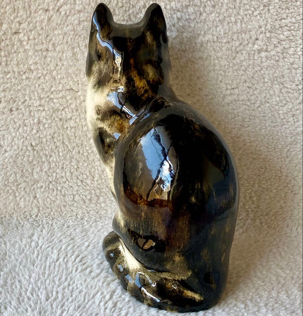 モデルNo.42 ウィンスタンレイキャット　初期作品　ハチワレ猫　貫入無し❣️