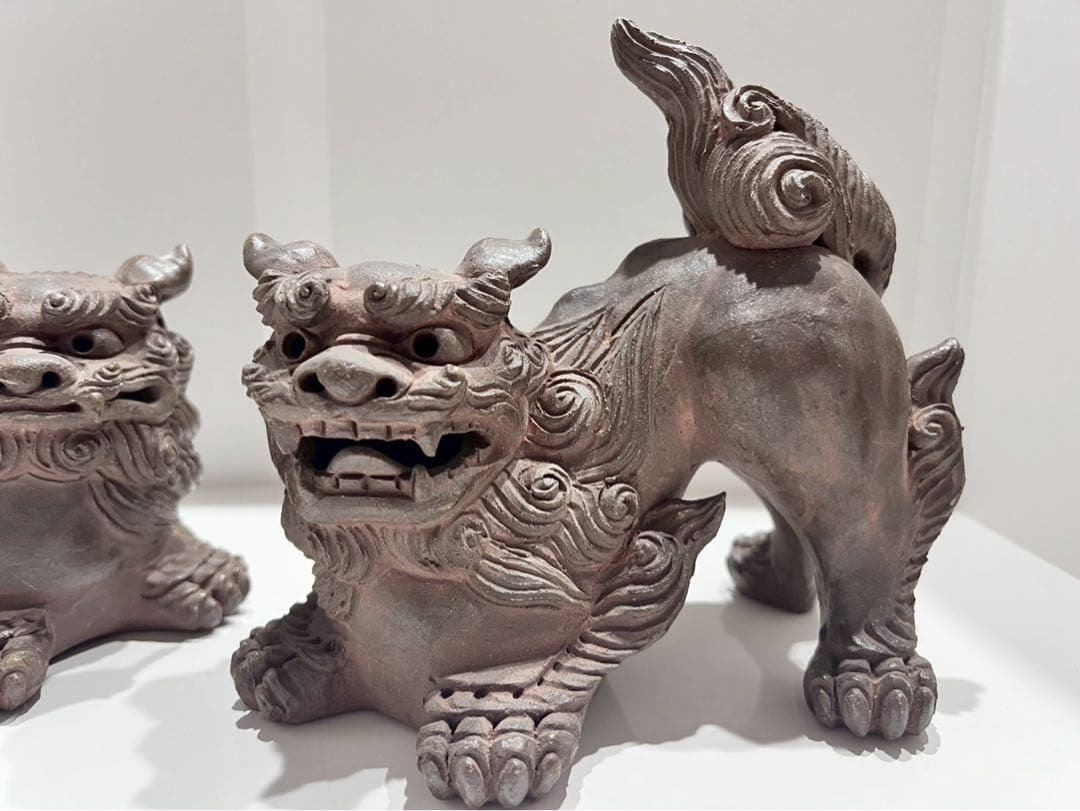 シーサー 陶器製 手造り 置物 狛犬 魔除け 厄除け