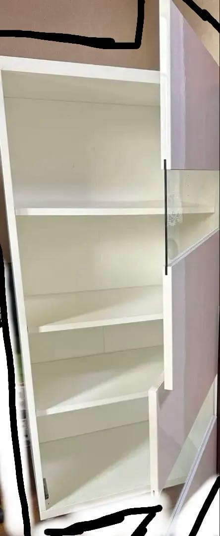 ホワイト木製ラック 4段 IKEAの収納棚