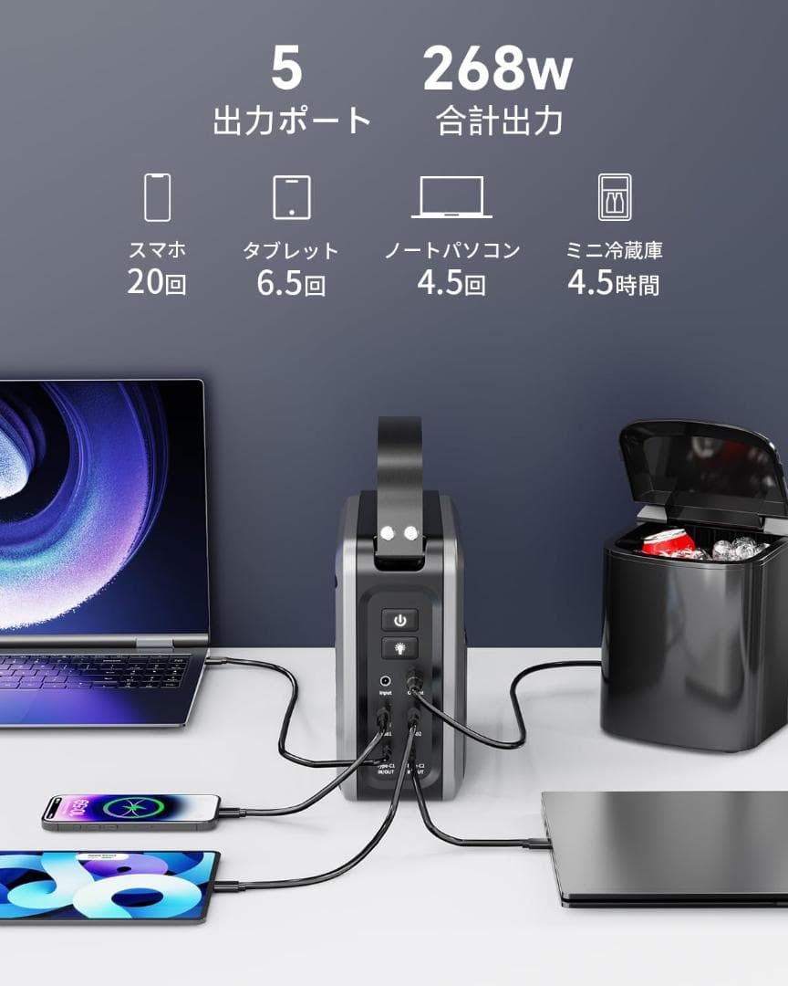 ポータブル電源 小型 ポタ電 大容量 60000mAh