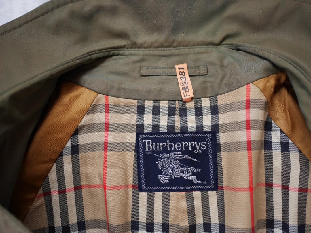 Burberry 玉虫色 ヴィンテージ トレンチコート 裏地ノバチェック柄