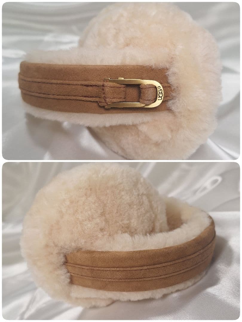 未使用　ムートンUGG 耳あて　イヤーマフ　ブラウン　ファー　スエード
